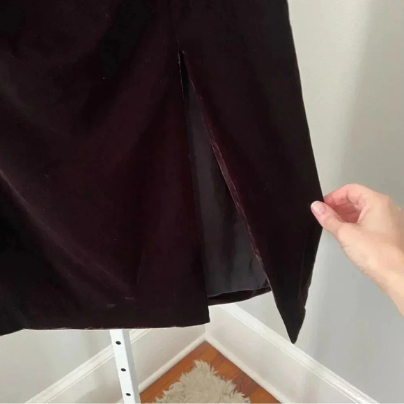 NWT Theory High Waist Side Slit Drape Velvet Skirt size 14 - Picture 4 of 7